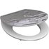 SCHÜTTE WC-Sitz »Grey Steel«, MDF, oval, mit Softclose-Funktion - grau
