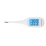 PROFI Sprechendes Fieberthermometer Digitales Thermometer Seniorenthermometer für Blinde oder mit Sehschwäche: Ansage Temperatur & flexible Spitze