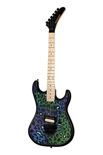 Kramer Guitars Custom Graphics Baretta"Feral Cat" Rainbow Leopard with EVH® D-Tuna® and Premium Gigbag
