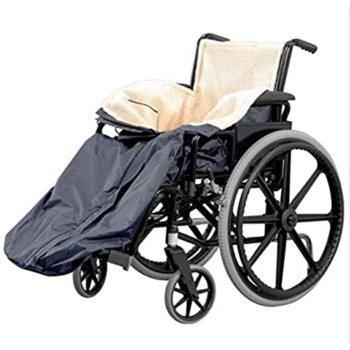 NRS Healthcare Rollstuhl Cosy, mit Fleece gefüttert, wasserdicht, lang, blau, 1 kg