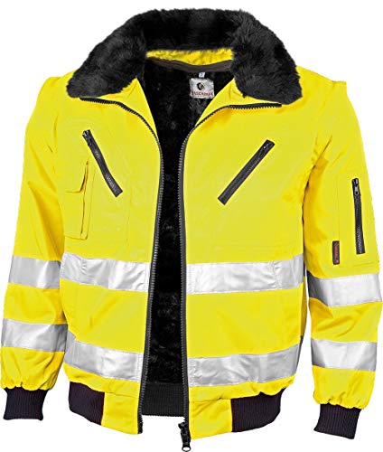 Qualitex Warnschutz Pilotenjacke gelb oder orange (M, warngelb)