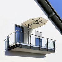 Schneider-Schirme Sonnenschirm Salerno Mezzo, Natur, 150 x 150 cm Balkonschirm