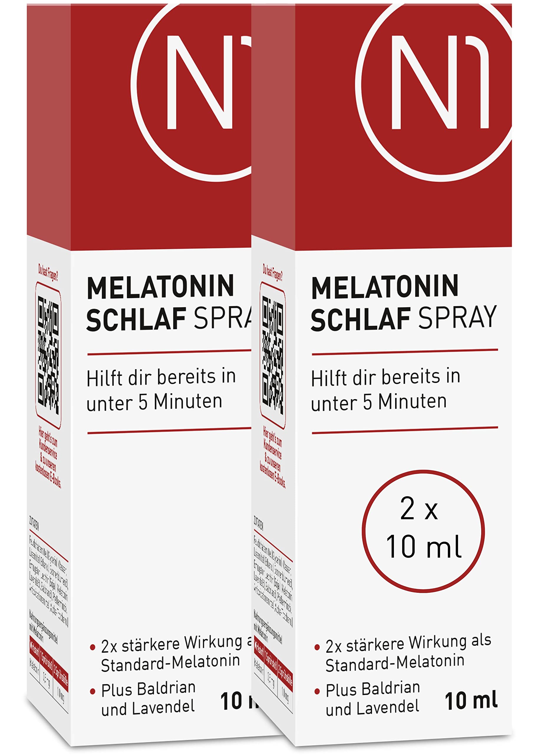 N1 Melatonin Spray - Studie belegt: hilft dir 3x schneller als Standard Melatonin - 142 Tage Vorrat - Melatonin Einschlafspray mit Baldrian & Lavendel