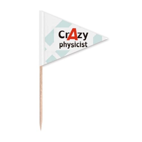 Brief, beste coole verrückte Physiker Beruf, Zahnstocher, Dreieck, Cupcake-Topper, Flagge