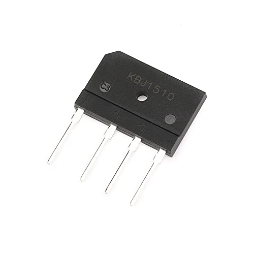 Brückengleichrichterdiode, KBJ1510 15 A 1000 V elektronische Siliziumdioden, 4-polig AMNzOgOdL (Size : 50Pcs)