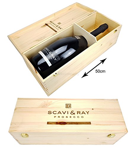 Scavi & Ray Prosecco Spumante Magnum 3l (11% Vol) + Holzbox Holzkiste -[Enthält Sulfite]