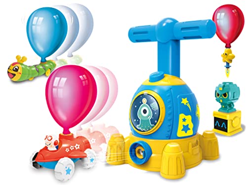 Teorema 67288 - Gonfia Luftballons für Auto, Aufblasen und Luftballon, inkl. 12 Luftballons, Auto mit Ballon angetrieben, mit Zubehör zum Bewegen mit Ballons