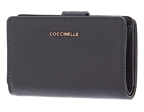 Coccinelle Metallic Soft Mini Wallet Grained Leather Ardesia