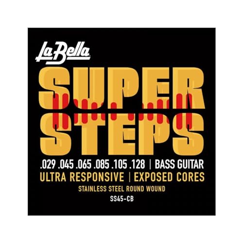Labella SS40 Super-Steps-Serie, Saitensatz für Bassgitarre Extra Light 29/128