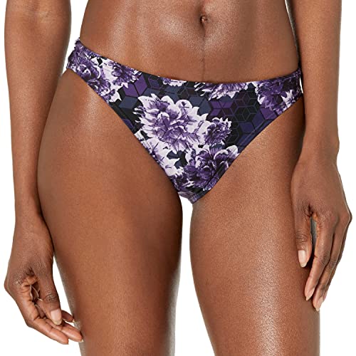 TYR Damen Lula Classic Swim Bikini Bottom für Schwimmen, Strand und Workout Bikinihose, Violett/Mehrfarbig, Small