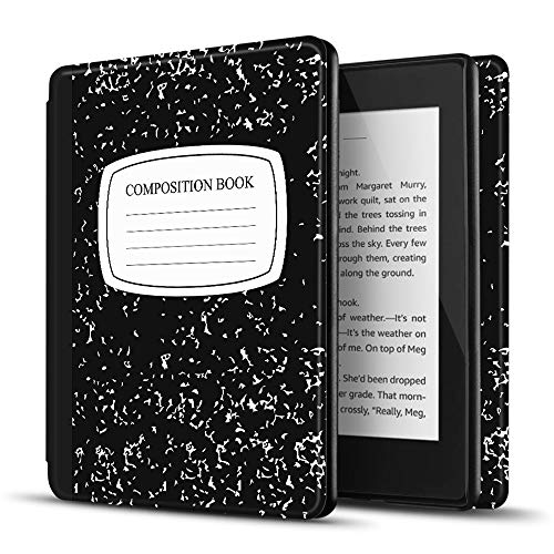 TNP Hülle für Kindle Paperwhite 10. Generation 2018 Modell PQ94WIF, Kindle Case für Amazon Kindle Paperwhite 6-Zoll, mit Auto Einschlafen/Aufwachen Funktion, superleichte Hülle, Komposition Buch