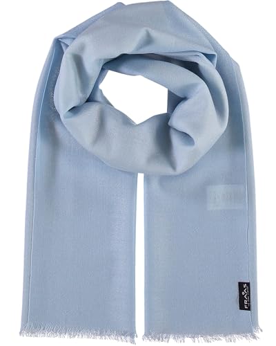 FRAAS Woll-Schal für Damen & Herren - Maße 50 x 180 cm - Damen Schal in vielen verschiedenen Farben - Perfekt für Frühling & Sommer Hellblau
