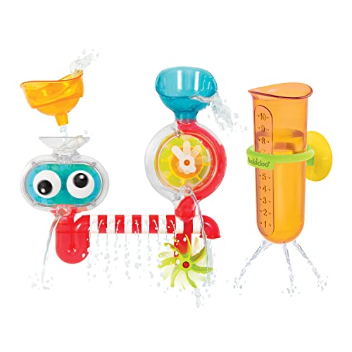 Yookidoo Baby-Badespielzeug – Spin 'N' Sprinkle transparentes Wasserlabor – Stundenlanger Badespaß, der das Lernen des STEM-basierten Lernens fördert, ab 12 Monaten