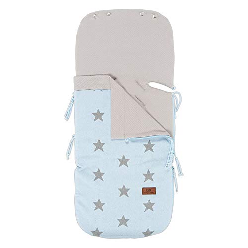 Baby's Only 911393 Sommer-Fußsack für Babyschale Sterne baby blau / grau