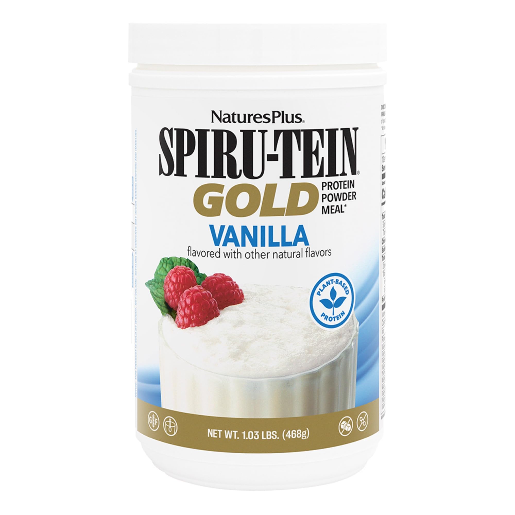 Natures Plus Spiru-Tein Gold Protein Shake Vanilla , 1.03 lb