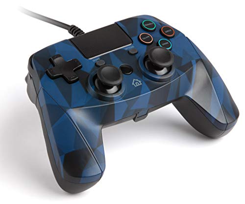 snakebyte GAMEPAD 4S - camo blau - kabelgebundener Controller kompatibel mit PlayStation 4 / PS4 Slim / Pro / PS3, Analoge Dual Joysticks, 3m Kabellänge, Touchpad, haptisches Feedback