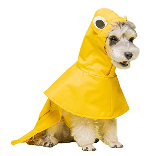 Hunde Regenjacke Innovative wasserdichte Umhang Hunde Regenjacke Praktisch Easy Wear Hunde Regenmantel Haustierzubehör,Gelb,M
