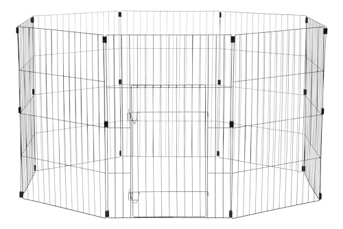 IRIS, Auslauf / Freigehege 'Wire Pet Circle', für Hunde / Haustiere, Kunststoff, schwarz, 60 x 91 cm (1 Panel)