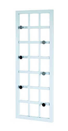 Haku-Möbel Wandgarderobe, Stahl, weiß-Chrom, 4 x 60 x 22 cm