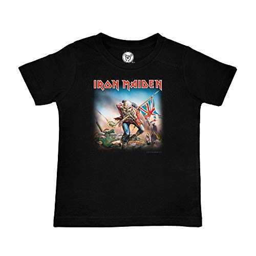 Metal Kids Iron Maiden (Trooper) - Kinder T-Shirt, schwarz, Größe 164 (13-14 Jahre), offizielles Band-Merch