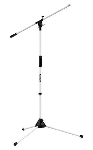 Audibax Ayra 10 White Mikrofonständer für Boden, Giraffe, verstellbar