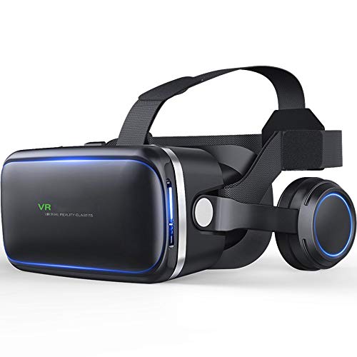 QMZDXH VR-Spiele 3D-Filme,3D-Brille Virtual Reality Headset für VR Headset 4,7-6,0 Zoll Unterstützung