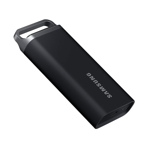 Samsung T5 EVO Portable SSD 8TB, USB 3.2 Gen 1 Externes Solid State Drive Lese- und Schreibgeschwindigkeit bis zu 460MB/s für Spiele und Inhalte - Schwarz