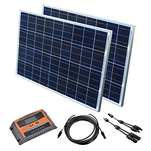 Solar Set 12 V Solaranlage Solarkit PV Inselanlage Wohnmobil Solarmodul Laderegler, Wattzahl:200 W