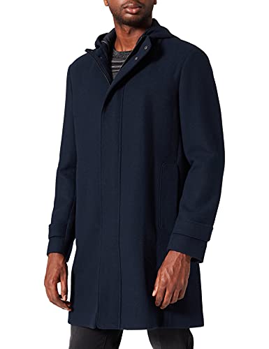 Sisley Mens 2ELJ5K2O9 Wool Blend Coat, Blue 901, 40