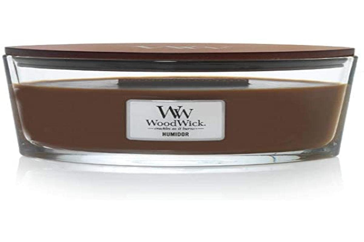 Woodwick Scented Candle Ellipse Duftkerze, Duft: Humidor