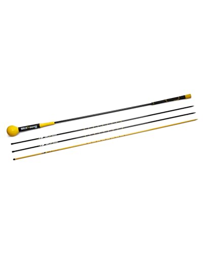 SKLZ Gold Flex Golf Schwungtrainer, Golftraining, Stärkt Rumpfmuskulatur, Ideal für Stretching und Warmup, Schwarz-Gelb, 48'' / 122cm