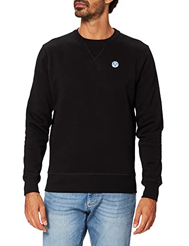 NORTH SAILS Herren Round Neck W/Logo Sweatshirt, schwarz, XL