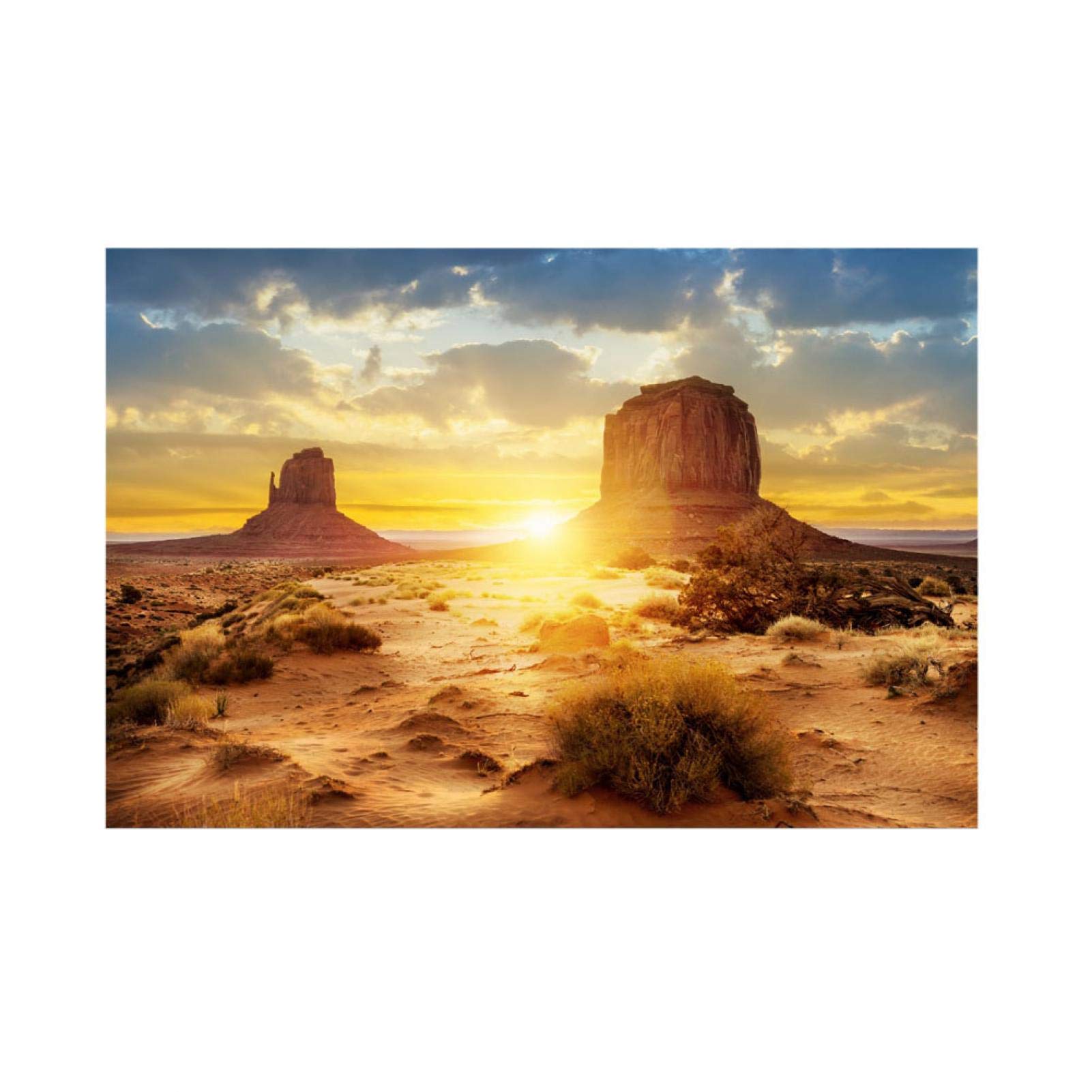 Sonne und Wüste Stil Aquarium Poster Verdicken PVC Adhesive Terrarium Hintergrund Statisch Haftenden Tapetenaufkleber (122 * 50cm)