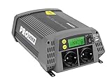 Pro-User PSI600 19127 600W Reine Sinuswelle 12V auf 230V Spannungswandler mit Fernbedienung und USB Ausgang