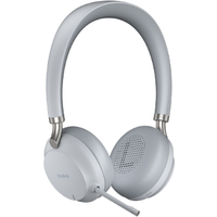 Yealink BH72 Kopfhörer Verkabelt & Kabellos Kopfband Anrufe/Musik USB Typ-A Bluetooth Ladestation Hellgrau (1208615)