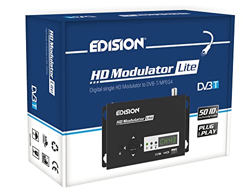 EDISION HDMI Modulator lite, HDMI auf DVB-T Plug and Play Full HD HDTV MPEG4 USB Pre-Config Funktion