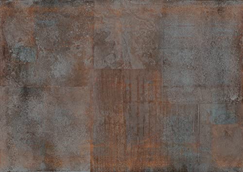 Rasch Tapete 364231 - Fototapete auf Vlies mit Metalloptik in Braun, Rostoptik - 3,00m x 4,24m (LxB)