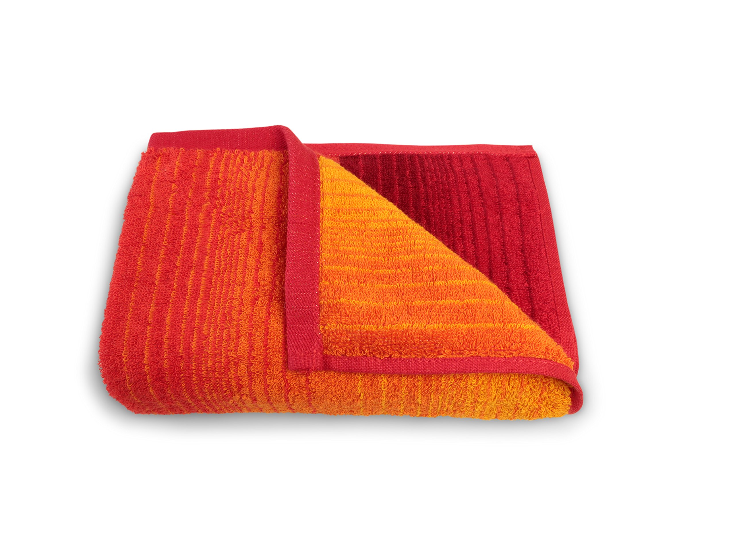 Handtuchserie Colori aus Bio-Baumwolle mit praktischem Kordelaufhänger 545.665, Duschtuch 70 x 140 cm, rot