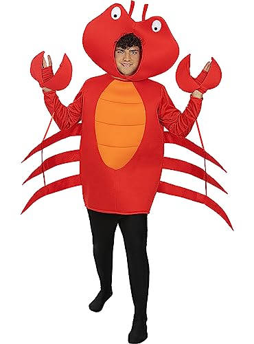 Funidelia | Krebs Kostüm für Herren und Damen Tiere - Kostüm für Erwachsene & Verkleidung für Partys, Karneval & Halloween - Größe Standard - Rot