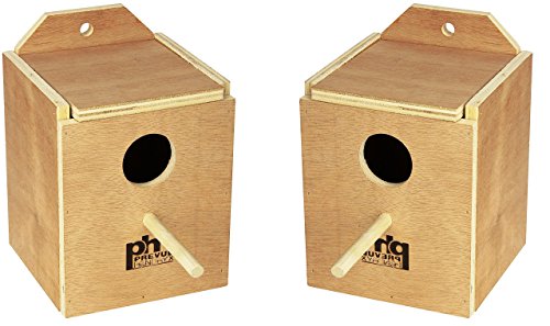 (2 Pack) Prevue Pet Products Holz Innen Passepartout Nistkasten für Vögel, Finch
