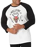 Stranger Things Herren Hellfire Club T-Shirt, weiß/schwarz, Small