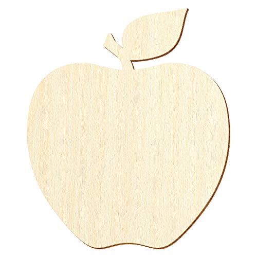 Holz Apfel - Deko Zuschnitte Größenauswahl, Größe:13cm, Pack mit:25 Stück