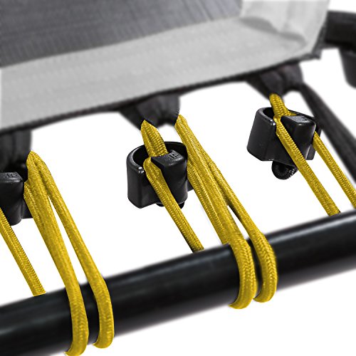 SportPlus Gummiseile-Set für SportPlus Fitness Trampoline, 36 Bungee-Seile inkl. Befestigungsclips, Härtegrad soft, Nutzergewicht ca. 0 bis 60 kg, gelb