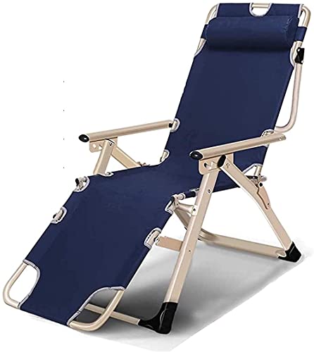 OEKOJK Leichte Zero-Gravity-Stühle, blau, zusammenklappbar, verstellbare Sonnenliege, verstellbares Lounge-Deck, Liegestuhl für Strand, Terrasse, Garten, Camping charitable