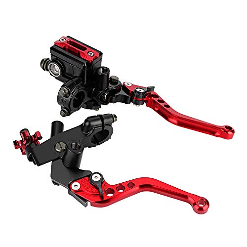 Antilog Master Cylinder Levers, Universal Motorcycle Brake Clutch Cylinder Reservoir Levers Fit for Most Motorcycles with 7/8 inch (22mm) Handlebar(ROT)