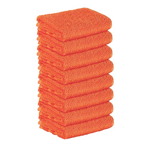 8 Stück Premium Frottee Gästehandtücher 30x50 cm in orange von StickandShine in 500g/m² aus 100% Baumwolle