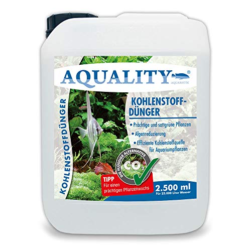 AQUALITY Aquarium CO2 Kohlenstoffdünger (GRATIS Lieferung in DE - Für prächtige, sattgrüne Aquarium-Pflanzen. Reduziert Algen, effiziente Kohlenstoffquelle), Inhalt:2.5 Liter