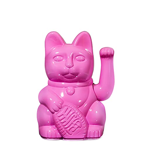 DONKEY Lucky Cat Special Edition | Miami Nights Glossy Pink - Glänzend Pinke Winkekatze in hochwertiger Geschenkverpackung