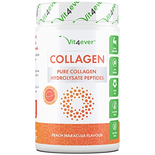 Collagen Pulver 600 g - Pfirsich Maracuja - Premium: 100% Rinder Kollagen Hydrolysat Peptide von Protesol D - Kollagen Typ 1 2 3