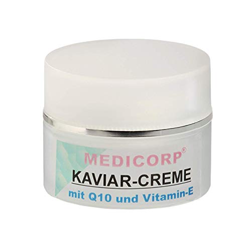 MEDICORP Anti-Aging Kaviar Creme, Hautcreme für Gesicht, Pflegende Feuchtigkeitscreme Ohne Parabene, Parrafine und Parfum für große Poren (50 ml)